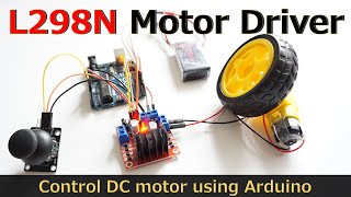 L298N Motor Driver  Control DC Motor using Arduino and Joystick 🕹 [upl. by Aliwt]