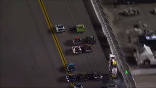 2022 NASCAR Xfinity Series Daytona  Myatt Snider Catchfence Crash Aerial View [upl. by Atnad]