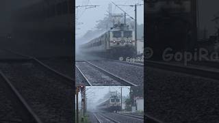 Train in Extremely Heavy Rain  Janmabhoomi SF Exp short indianrailways wap7 train traingadi [upl. by Elahcar557]