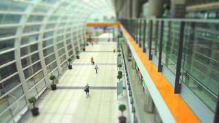 Tilt Shift movie at Hong Kong International Airport [upl. by Rayshell]