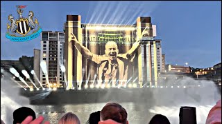 NEWCASTLE UNITED QUAYSIDE LIGHT DISPLAY END OF SEASON 20232024 [upl. by Analed]