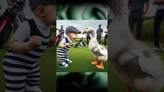 Golf Babies VS Golf Course Wildlife golf fantasy shortvideo golfer wildlife animals funny [upl. by Conan]