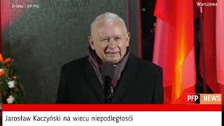 Jarosław Kaczyński na wiecu niepodległosci pis [upl. by Anohsal]