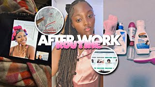 AFTER WORK NIGHT ROUTINE ꨄ  unwind with me skincare shower oral hygiene  more  therealiamnaae [upl. by Dlareme]