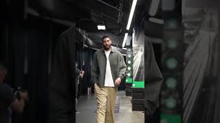 Jayson Tatum Arrives For Brooklyn Nets Matchup [upl. by Yenettirb]