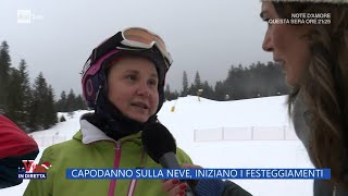 Capodanno sulla neve iniziano i festeggiamenti  La Vita in diretta  30122022 [upl. by Tirrag]