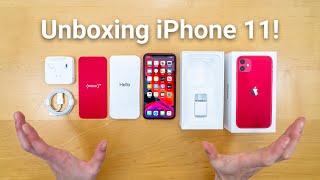 iPhone 11 Unboxing  Whats Included [upl. by Ymmor]