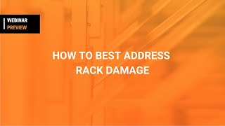 How to best address rack damage in your warehouse  Damotech [upl. by Armond641]