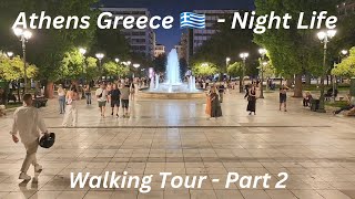 Dive into Athens Nightlife 🇬🇷 Unforgettable Experiences Await in Part 2 of Our Europe Walking Tour [upl. by Notnerb]