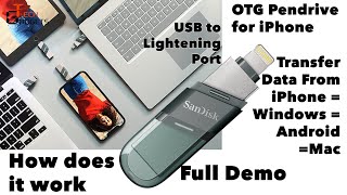 Otg Pendrive for iPhone  SanDisk iXpand Flash Drive Flip for iPhone iPad Mac Android Windows [upl. by Audley445]