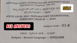 SSLC 202324 ENGLISH STATE LEVEL PREPARATORY PAPER WITH KEY ANSWERS boardexams sslc english [upl. by Bodnar73]