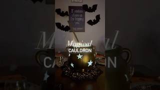 DIY Magical Light up Cauldron with Spinning Wand for Halloween Decoration [upl. by Ronoel]