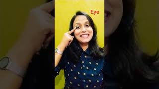 Parts of face pronunciation learnenglish gyaanjyoti24 shorts yt viral easyenglish [upl. by Aleen]