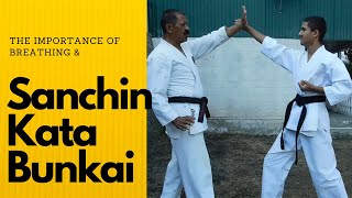 SANCHIN KATA BUNKAI  IMPORTANCE OF BREATHING IN MARTIAL ARTS [upl. by Enyrehtak]