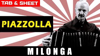 TABSheet Milonga by Astor Piazzolla PDF  Guitar Pro  MIDI [upl. by Anadal]