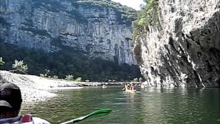 Kayak in Ardeche river France [upl. by Anikehs]