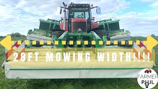 SAMASZ BUTTERFLY MOWERS MAD FOR GRASS  MOWING OUR OWN SILAGE BEFORE THE RAIN [upl. by Orual]