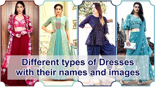 Different types of dresses with their names and images  wedding dressing ideas [upl. by Suolhcin743]