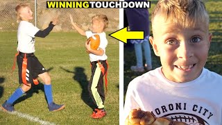 HE SCORED THE GAME WINNING TOUCHDOWN AT FOOTBALL GAME 🏈 [upl. by Marb]