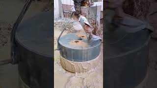 Pebble wheel grinding sand powder tool😮 [upl. by Rosamund]