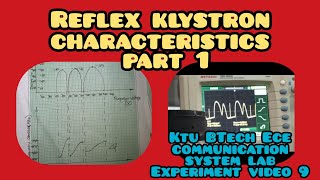 Mode characteristics of reflex klystron experiment part 1 Microwave engineering lab Experiment [upl. by Atil]