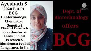 Biotechnology  Placements  JYOTI NIVAS COLLEGE AUTONOMOUS  JNC [upl. by Nestor]