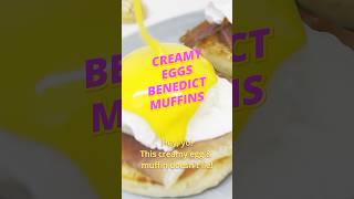 CREAMY Eggs Benedict with Hollandaise Sauce in Muffin shorts eggsbenedict englishmuffin [upl. by Ellary]