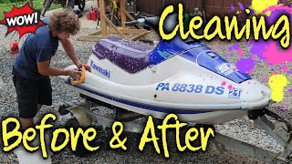 How to Clean a Jetski Making a old Jetski look New [upl. by Bette]