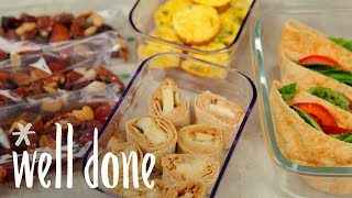 How To Make 4 Easy Travel Snacks That Are Ready To Hit The Road  Recipe  Well Done [upl. by Marsland]