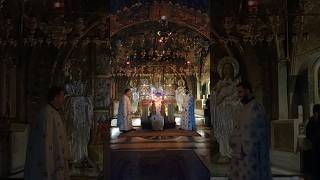 Bishop Aristarchos sending blessings to Christians from Golgotha at the Holy Sepulcher Jerusalem [upl. by Carlynn]