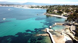 Côte DAzur Beach Drone  Cap dAntibes best beaches The Most Beautiful Beaches in South of France [upl. by Emie715]