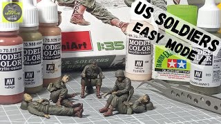 US Soldiers Figurines Miniart 135 Easy Mode [upl. by Arracot]