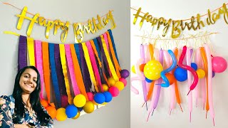 birthday decoration ideas at home balloon decoration ideas Creative Idea [upl. by Zurc]