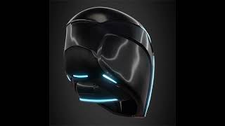 Tron Legacy Sam Flynn Helmet 3D printable model  replica  prop  cosplay  stl  print file [upl. by Adlesirg]