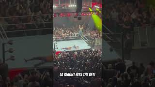 LA KNIGHT HITS BFT ON MELO WWE SHEFFIELD [upl. by Lancey675]