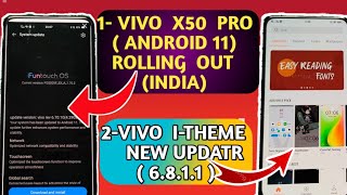 Vivo X50 Pro Android 11Funtouch os 11 update Rolling Out in india  Vivo Itheme new Update [upl. by Innavoj]