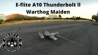 Eflite A10 Thunderbolt ll Warthog 64mm EDF Maiden Flight [upl. by Trever]