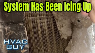 It Was So Iced Up I Had to Turn It Off And Come Back hvacguy hvaclife hvactrainingvideos [upl. by Ted]