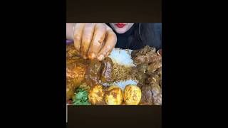 Whole chicken curryegg curry and chicken liver and gizzard curry with rice hotcurry chickencurry [upl. by Volin553]