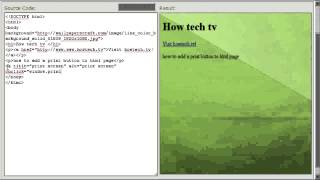 How to Add a Print Button to HTML Page [upl. by Vida]