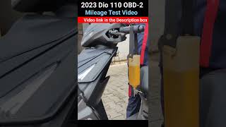 Mileage Test  Dio 110 OBD2 shorts shortsvideo trendingshorts ytshorts new 110 dio [upl. by Ozzie338]