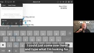How To Import Songs In The OnSong App [upl. by Bayless]