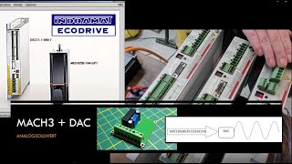 INDRAMAT ECODRIVE  MACH3  DIGITAL ZU ANALOG  ±10V  zB als Spindel [upl. by Anertac338]