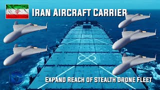 Iran Aircraft Carrier Shahid Bagheri Promises to Expand Reach of Stealth Drone Fleet [upl. by Addy801]