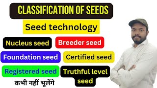 classification of seeds Nucleus seed  breederfoundation Registercertifiedtruthfully level [upl. by Sirad]