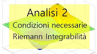 Condizioni necessarie e sufficienti per la Riemann Integrabilita  Analisi 2 [upl. by Kask]