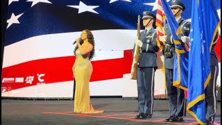 Asia Monét Sings The National Anthem at The 2024 Mr Olympia 60th Anniversary [upl. by Inaluiak113]