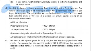 CA Final FOREX  AFM TYK Q 42 Sun Ltd  Financing strategy  SFM  AFM Revision May 2024  English [upl. by Eicram513]