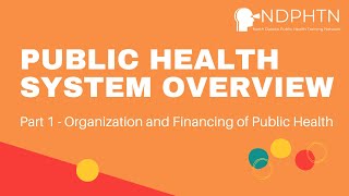 A008 Public Health System Overview  Organization and Financing of Public Health Part 1 [upl. by Alwyn]