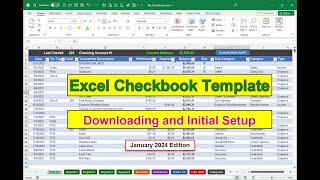 Excel Checkbook  Getting Started [upl. by Daus]